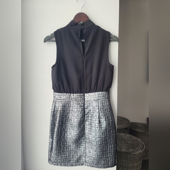 Black Silver Sleeveless Dress UK Size 8 Disco AX Paris - Picture 4 of 10